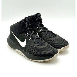 Nike Mens Size 9.5 Air Precision Black Basketball Shoes Sneakers Pre Owned